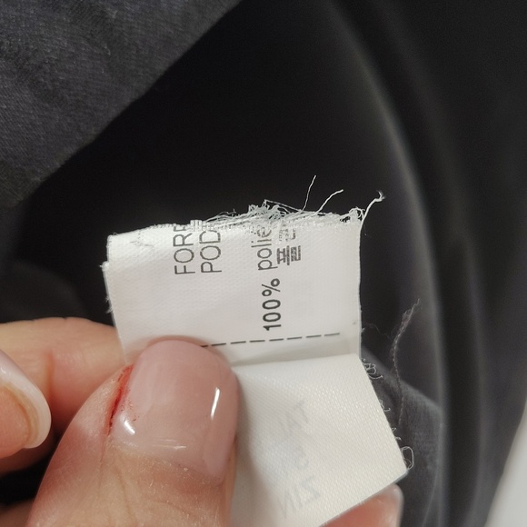 Zara Black Crop Top Size Small Long Sleeve Zip Side With Cups - Picture 7 of 8